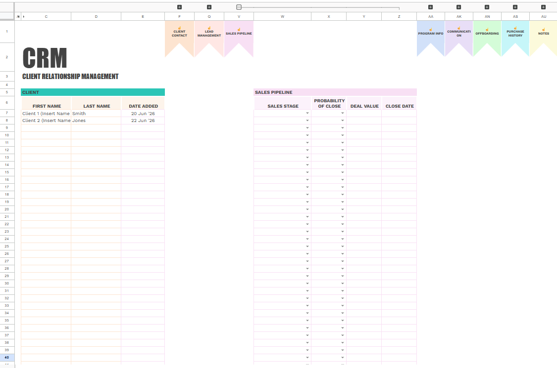 Easy CRM Spreadsheet - Image 11