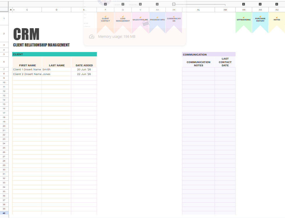Easy CRM Spreadsheet - Image 13