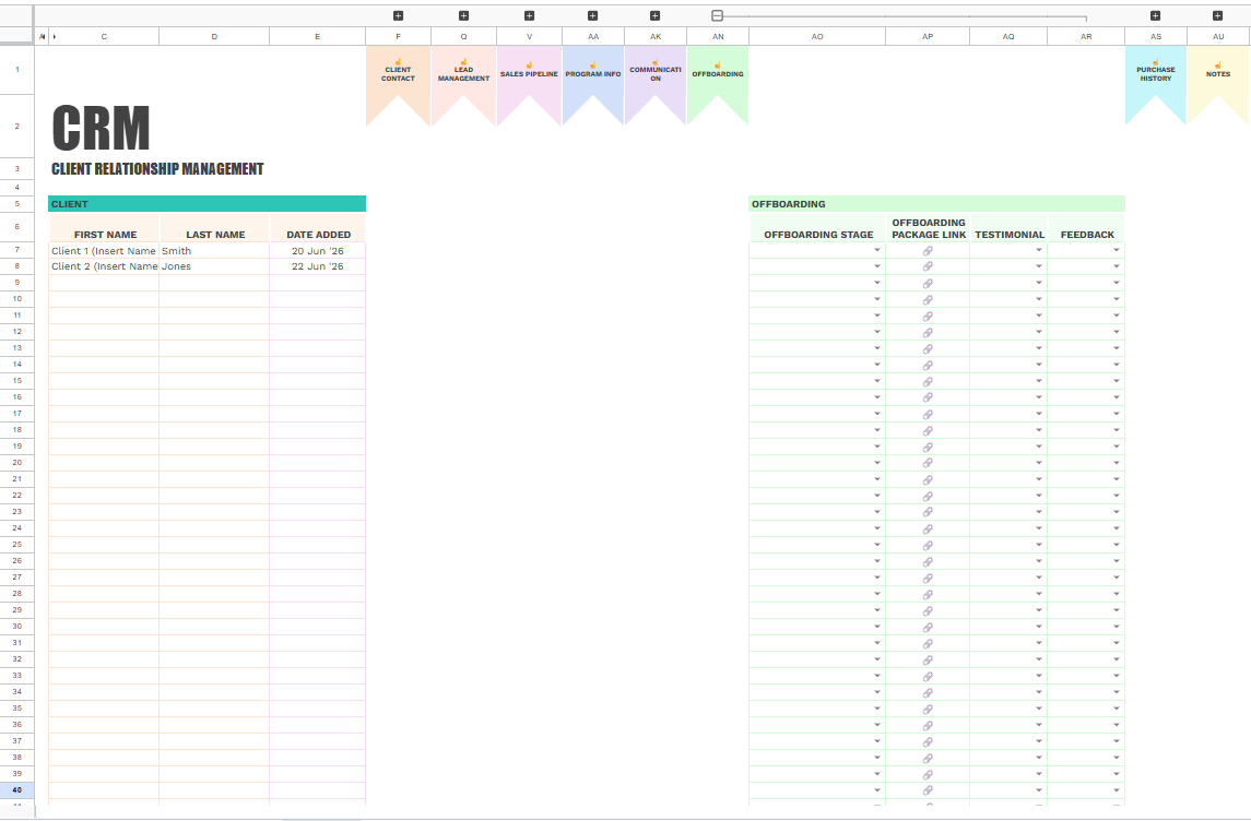 Easy CRM Spreadsheet - Image 14