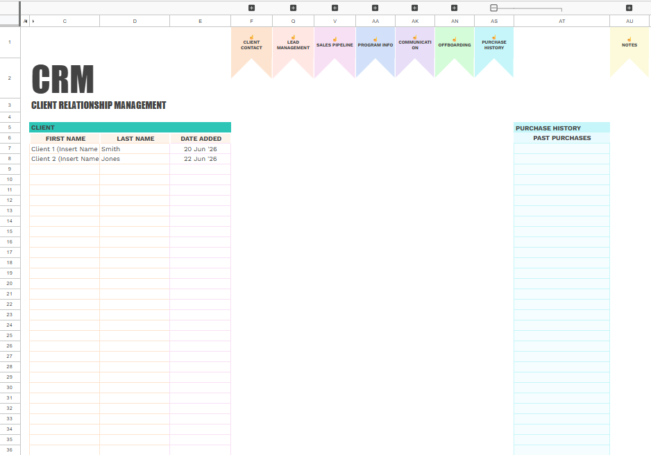 Easy CRM Spreadsheet - Image 15