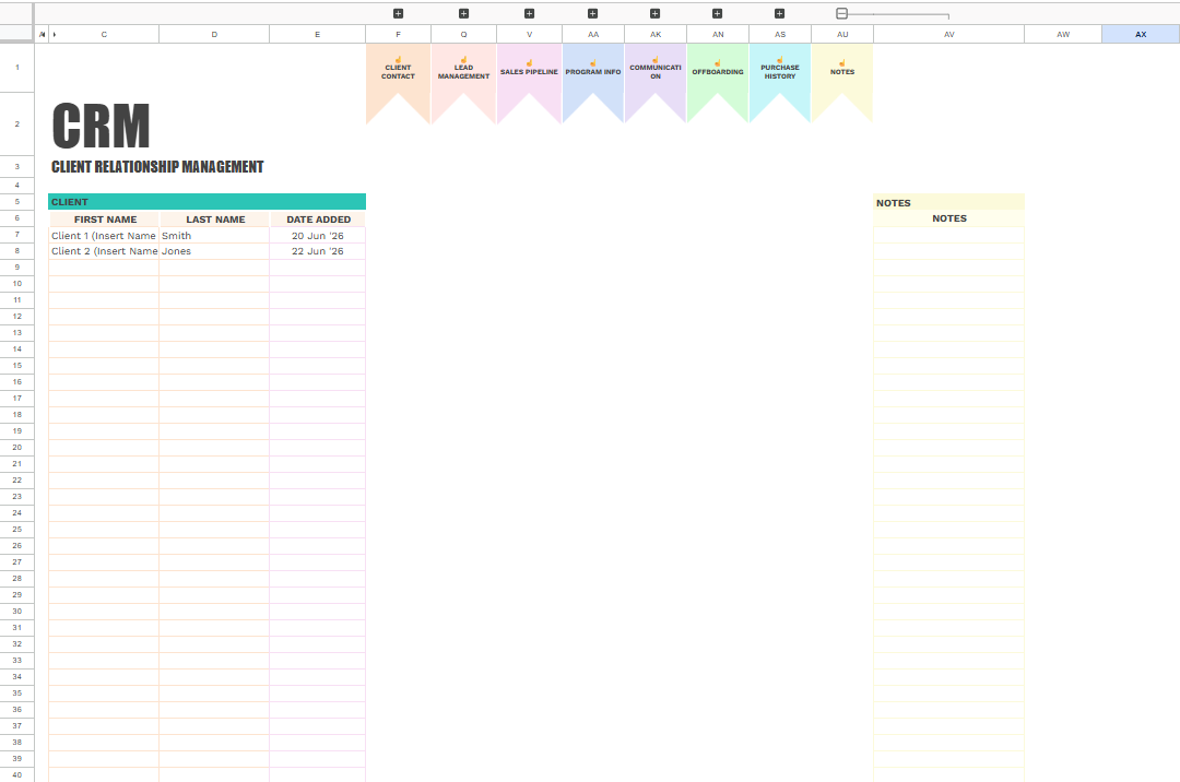 Easy CRM Spreadsheet - Image 16