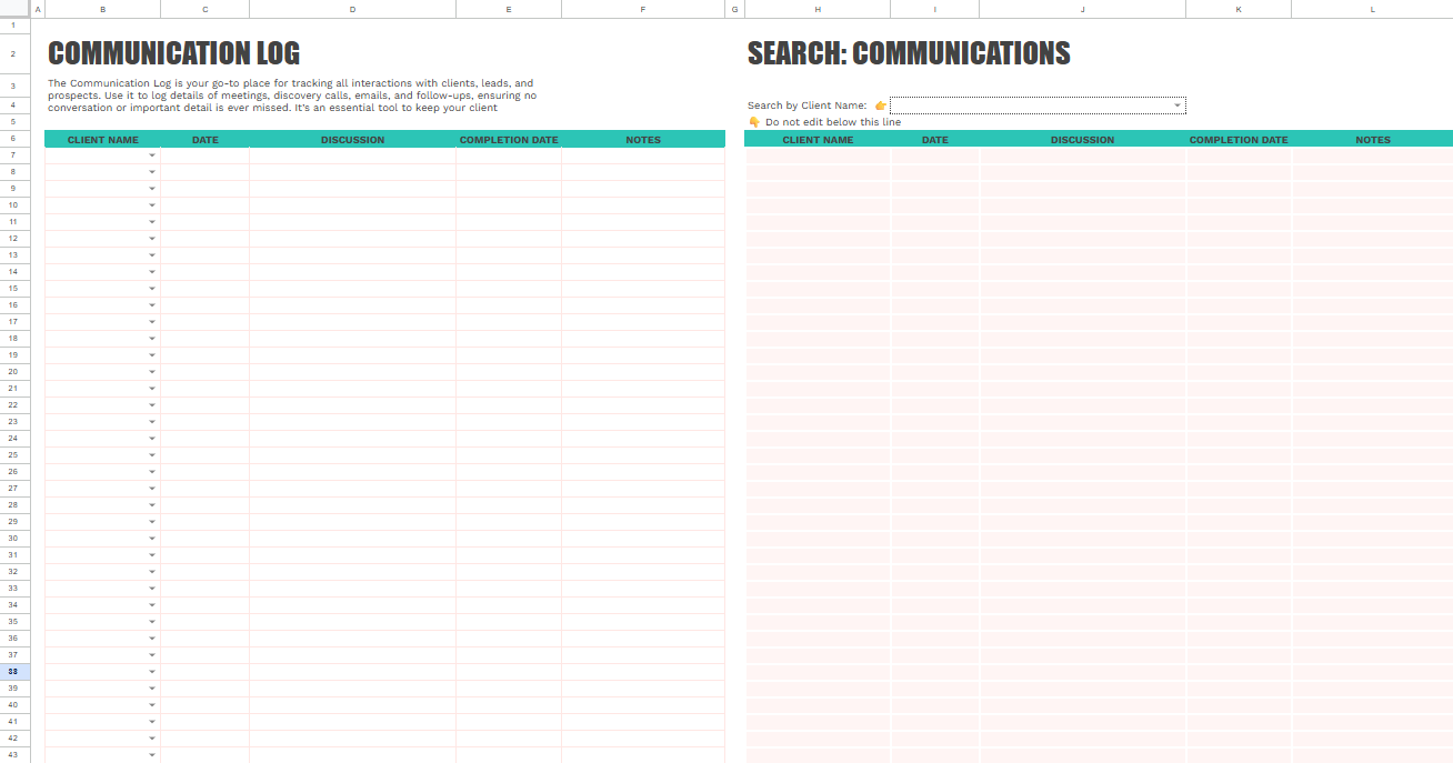 Easy CRM Spreadsheet - Image 19
