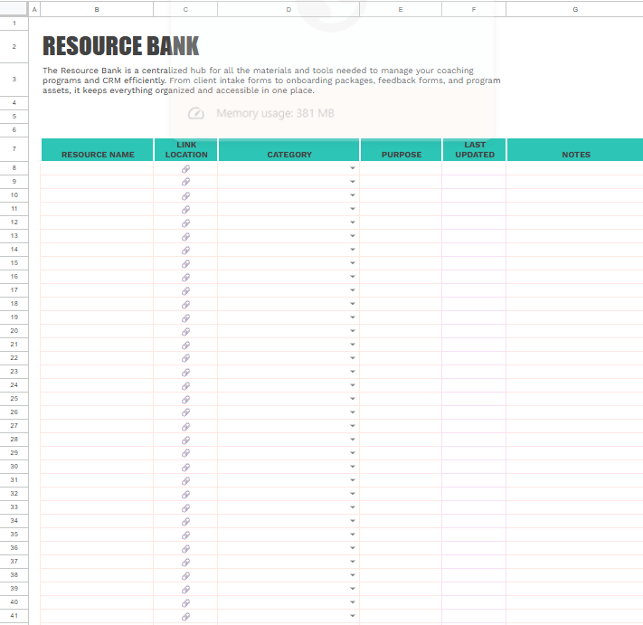 Easy CRM Spreadsheet - Image 22