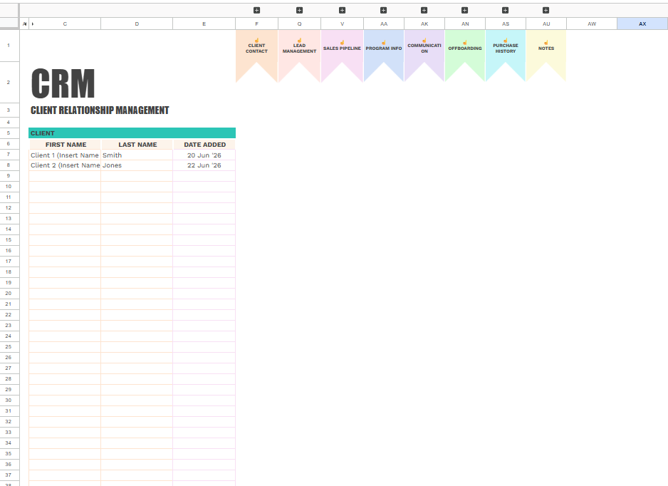 Easy CRM Spreadsheet - Image 8