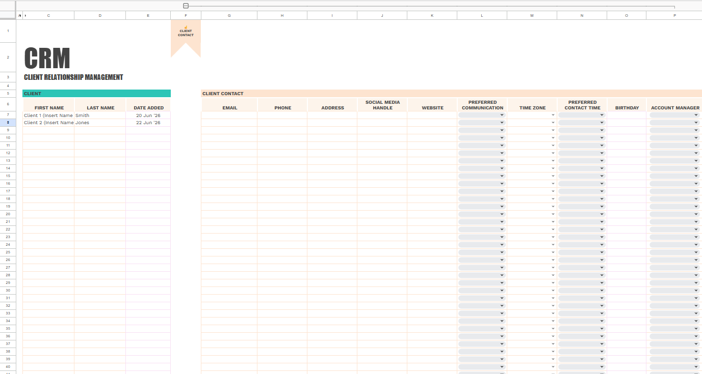 Easy CRM Spreadsheet - Image 9
