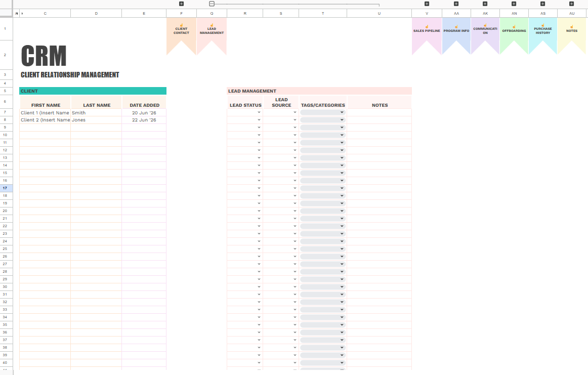 Easy CRM Spreadsheet - Image 10
