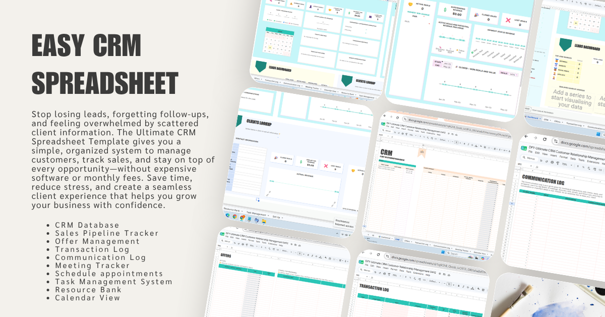 Easy CRM Spreadsheet - Image 2