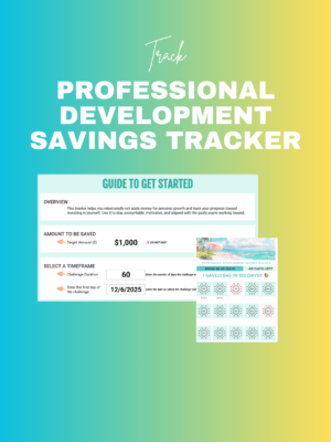 Professional Development Savings Tracker | Training Budget & Investment Planner (Digital Download)