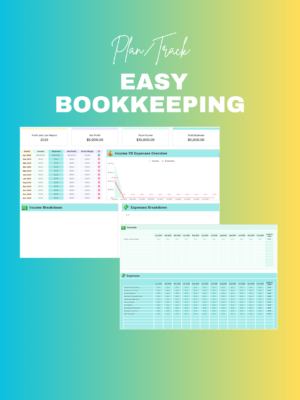 Easy Bookkeeping Spreadsheet for Realtors | Commission, Expense & Income Tracker (Digital Download)