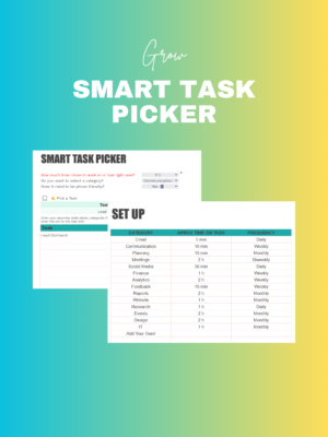 Smart Task Picker for Realtors | Daily Priority Planner & Lead Generation Task System (Digital Download)