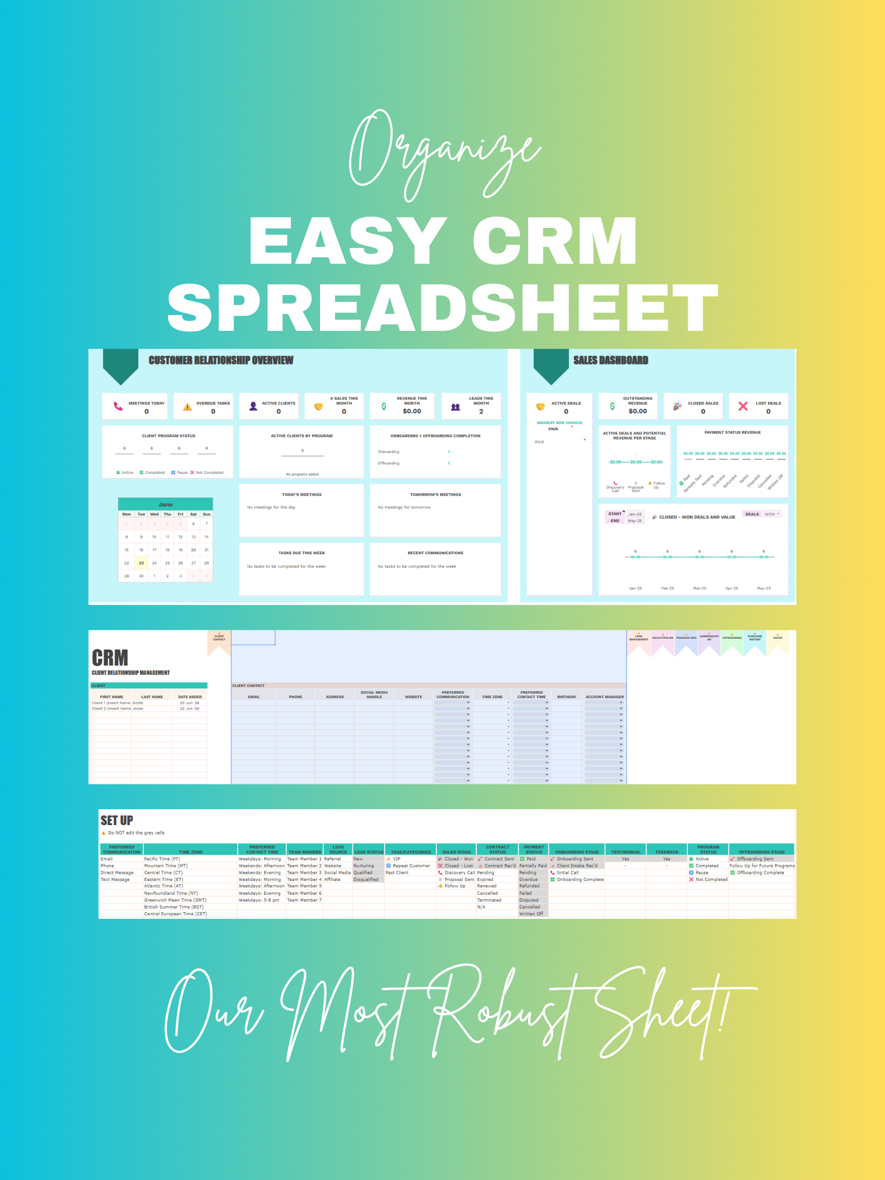 Easy CRM Spreadsheet