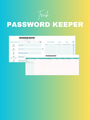 Password Keeper Spreadsheet for Realtors | Secure Login Organizer & Account Tracker