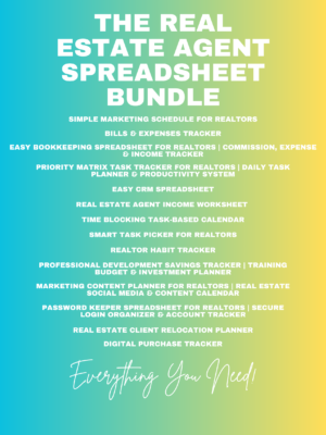 The Real Estate Agent Spreadsheet Bundle