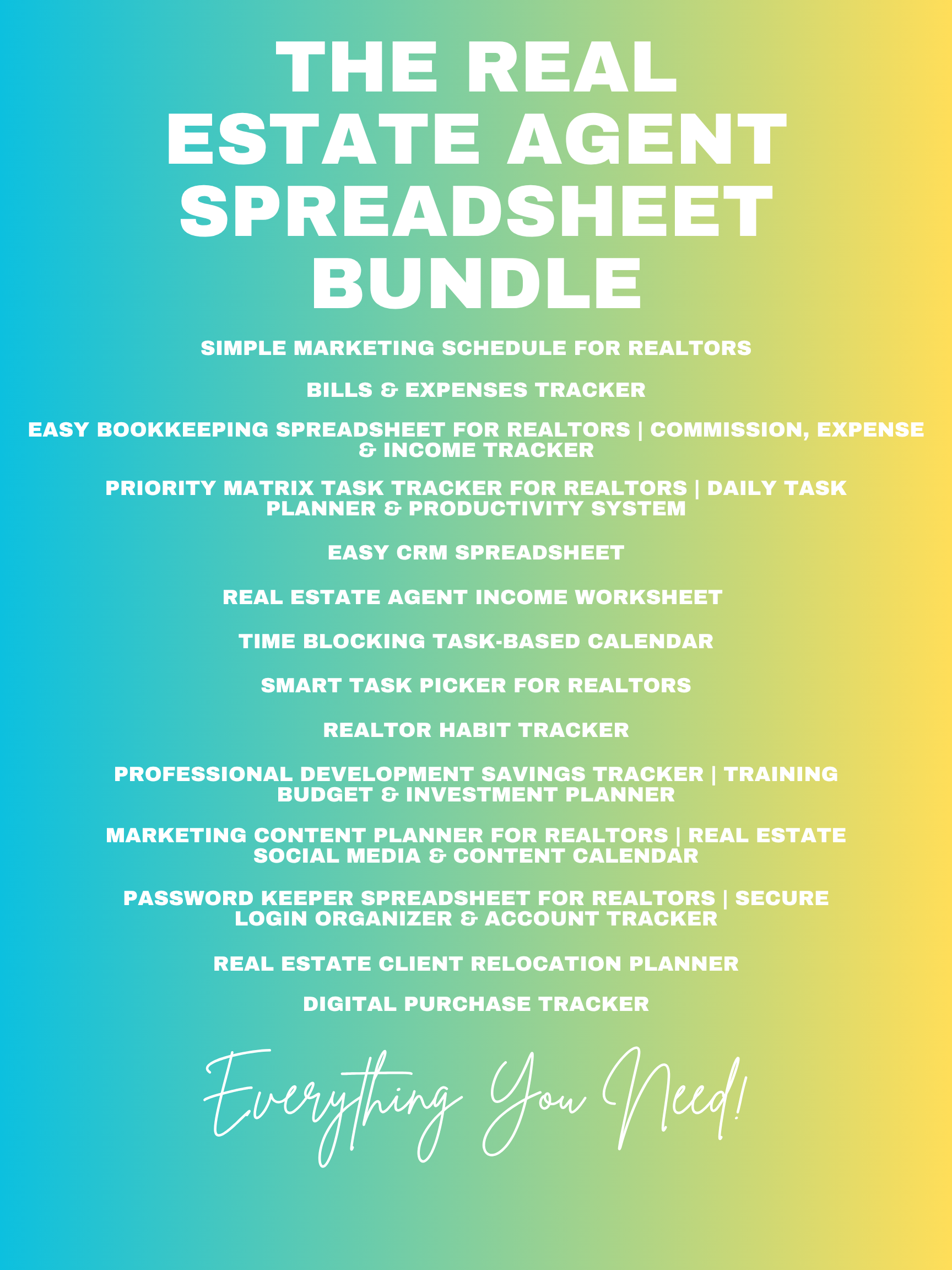 The Real Estate Agent Spreadsheet Bundle